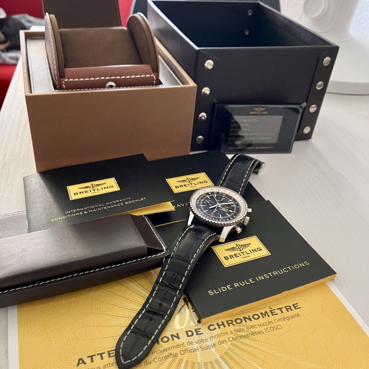 Breitling Montres: Breitling Navitimer Chronograph GMT 46 – D'occasion à Wil SG par TimeWorld61 7