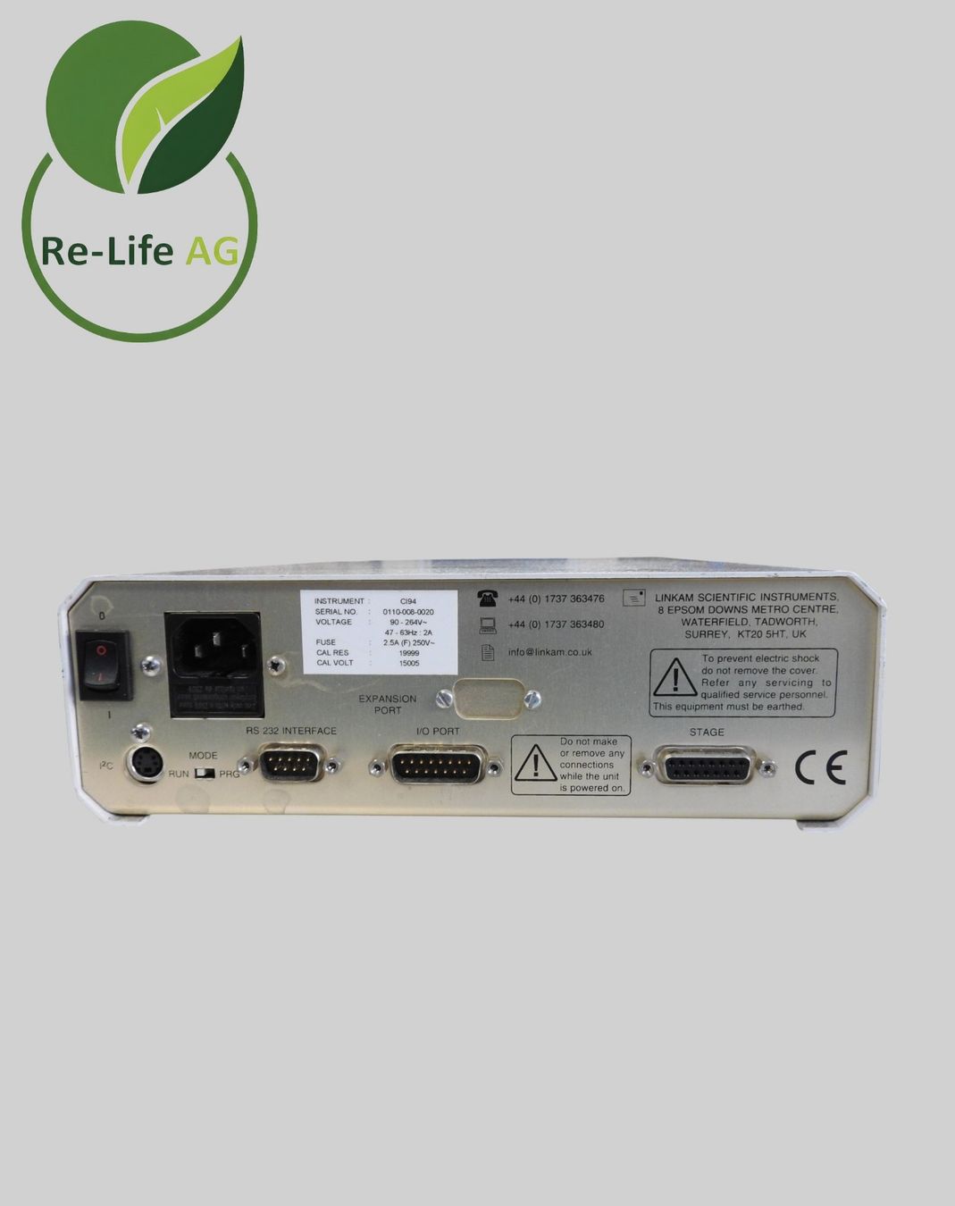 Alle Maschinen: Linkam Scientific Instruments | CI94 | Temp Controller – Gebraucht aus Reinach BL von Re-LifeAG_Labor2