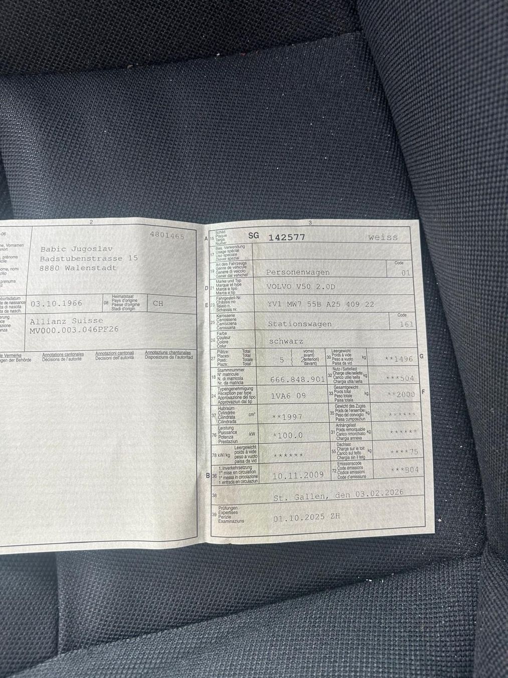 Volvo Automobili: Volvo V50 mit MFK – Usato da Walenstadt venduto da SEVENTY77SEVEN 5