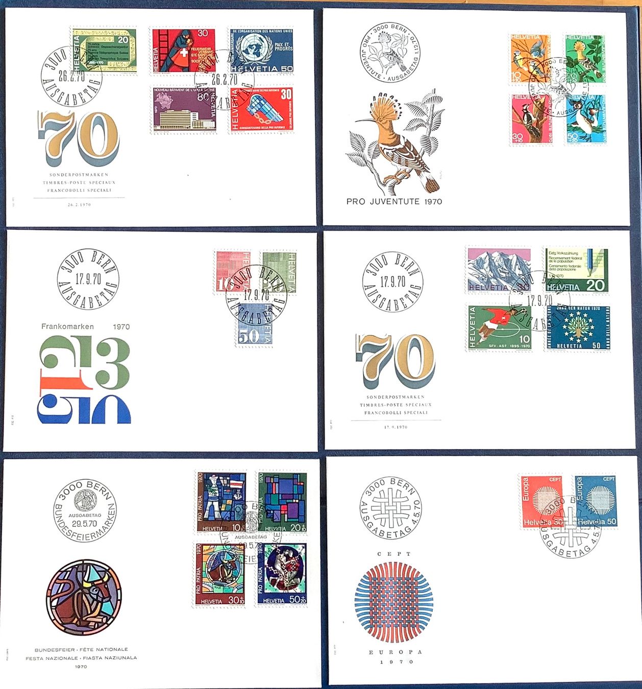 Alle Briefmarken: 1970 - Schweiz FDC / Jahresausgabe – Neu (gemäss Beschreibung) aus Liestal von Skunk02