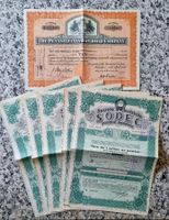 Historische Dokumente Aktien Pennsylvania Railroad und SODEC