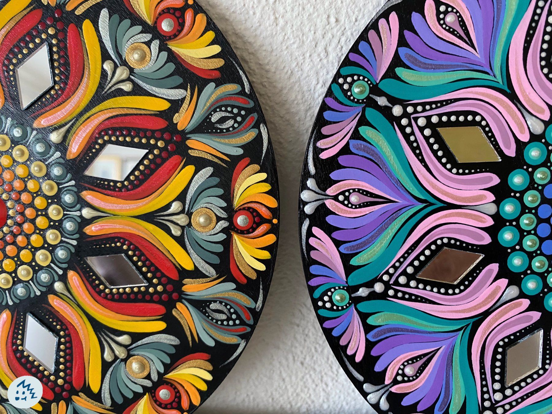 Tutte le decorazioni: Nr. 2 Mandala Magnet Gross, Mandala Bild, Geschenkidee – Nuovo e nell'imballaggio originale da Fanas venduto da Omibia 3