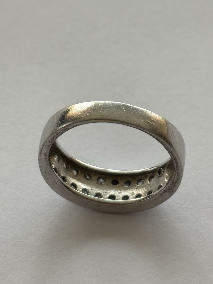 Anelli: Silber Ring 925 Zirkonia  2 Reihen – Usato da Langnau am Albis venduto da flusspflege 5