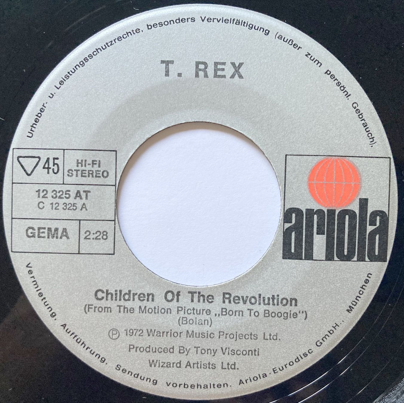 Dischi in vinile: T. REX - CHILDREN OF THE REVOLUTION – Usato da Bottens venduto da hotter-than-hell 2