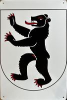 Kanton Appenzell Innerrhoden Blechschild Schweiz Bär Schild