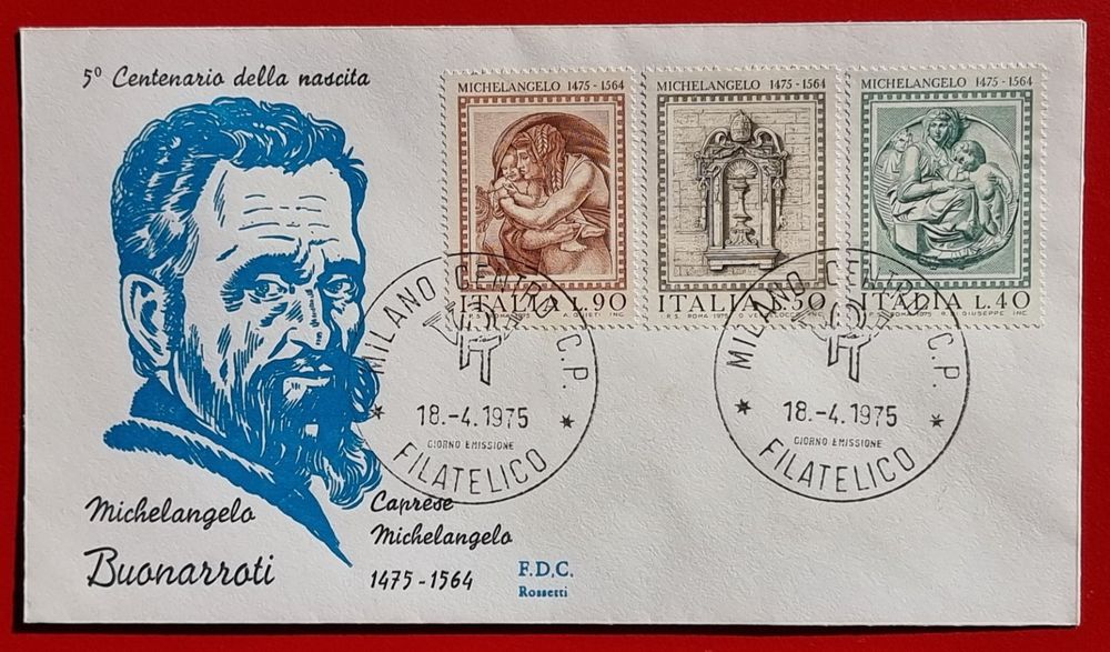 Prophila Collection Briefmarke BRD 833 – Michelangelo, Postfrisch MNH, Sammlermarke 1975