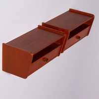 Paar Teak Nachttische Dänisch MidCentury 60s MCM
