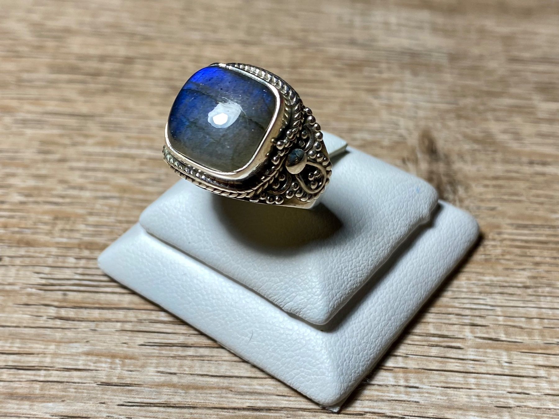Anelli: Orientalischer Silber 925 Ring mit natürlichem Labradorit – Nuovo e nell'imballaggio originale da Laax venduto da Kiki_Kingdom3 3