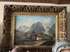 Gemälde Grindelwald Wetterhorn Schreckhorn