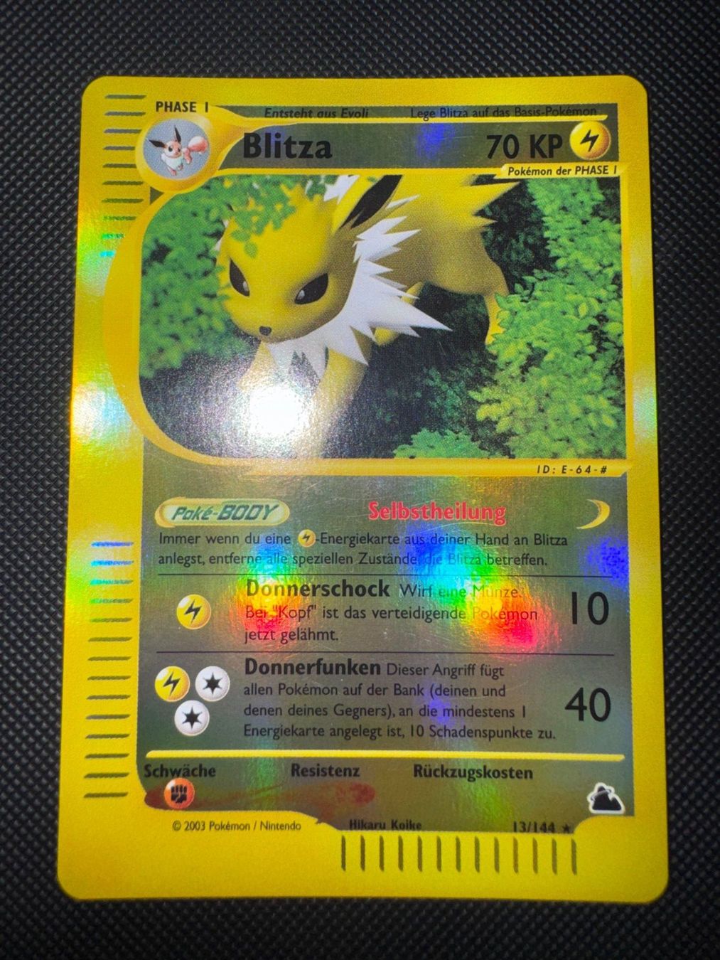 Pokémon Sammelbilder & Trading cards: Pokemon Blitza Reverse Holo 13/144 - Skyridge - DE – Gebraucht aus Erstfeld von PokeSandero 1