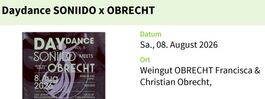 2 E-Tickets Daydance SONIIDO x OBRECHT 08.08.2026