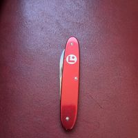 Victorinox Taschenmesser rot Werbeaufdruck guter Zustand