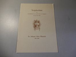 Neujahrsblatt Apotheke U. Münzel Baden 1948