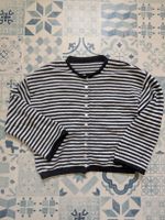 Gestreifte lockere Strickjacke Grösse L