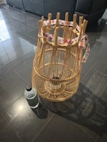 Sommer Deko Windlicht aus Bambus, ca. 55cm hoch.
