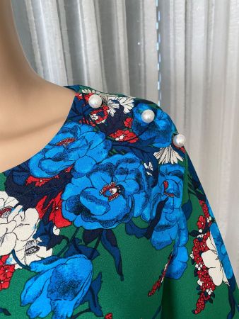 RARITÄT - stilvolle und edle ZARA Bluse mit Perlen, L