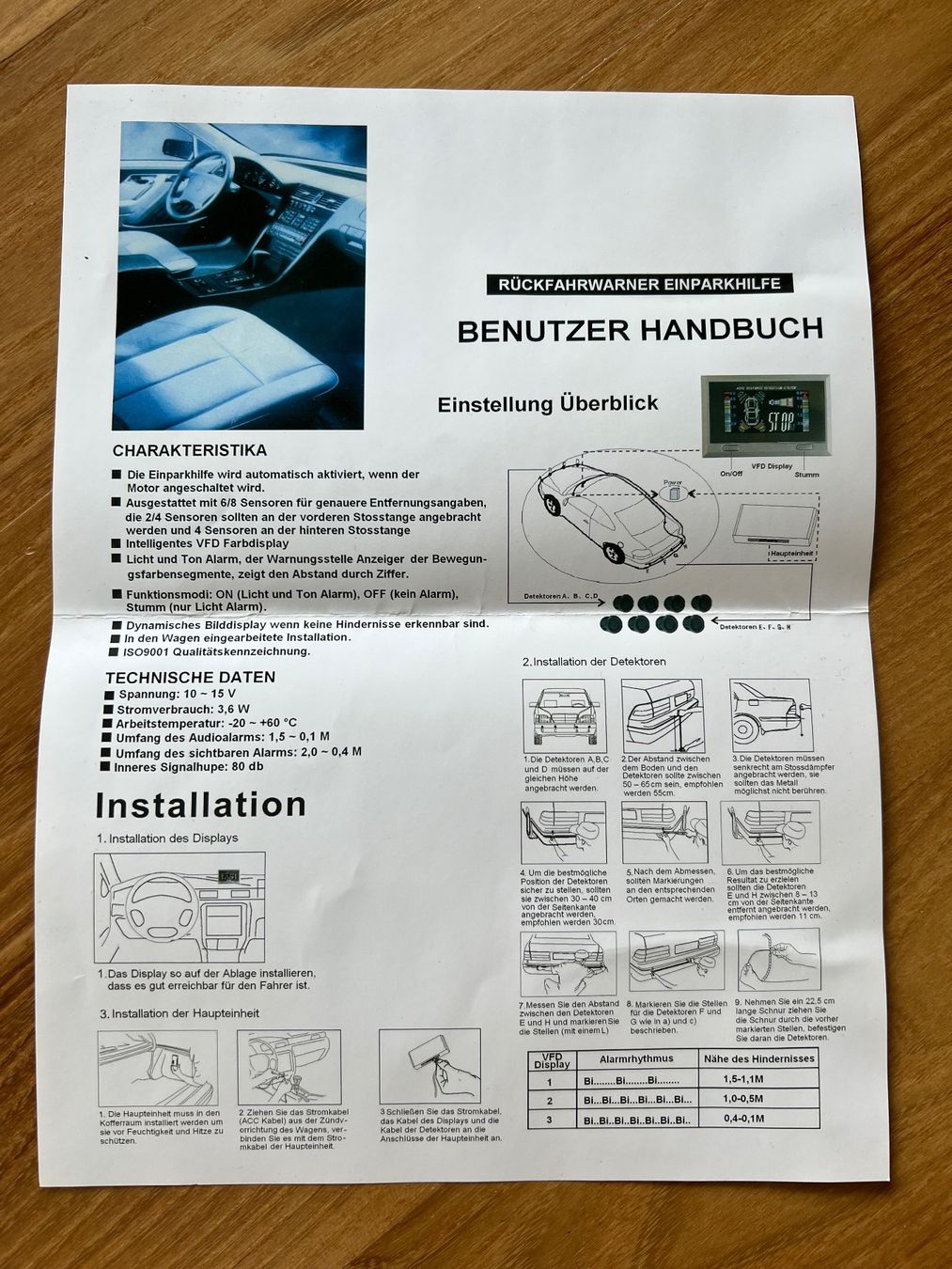 Accessori per altri veicoli: Einparkhilfe Einbau-Kit - 6 Sensoren und Display - neu – Nuovo e nell'imballaggio originale da Winterthur venduto da mar_mvk8 3