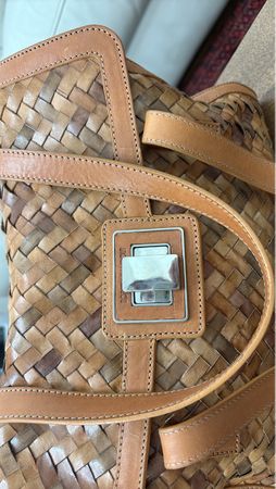 Roberta Gandolfi Handtasche, Leder geflochten, Top Herbst!