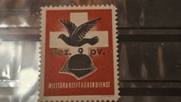 Soldatenmarke Militäbrieftaubendienst mit Überdruck