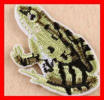 Aufnäher Badge Aufbügler Frosch Frog Natur Teich Wald Grün