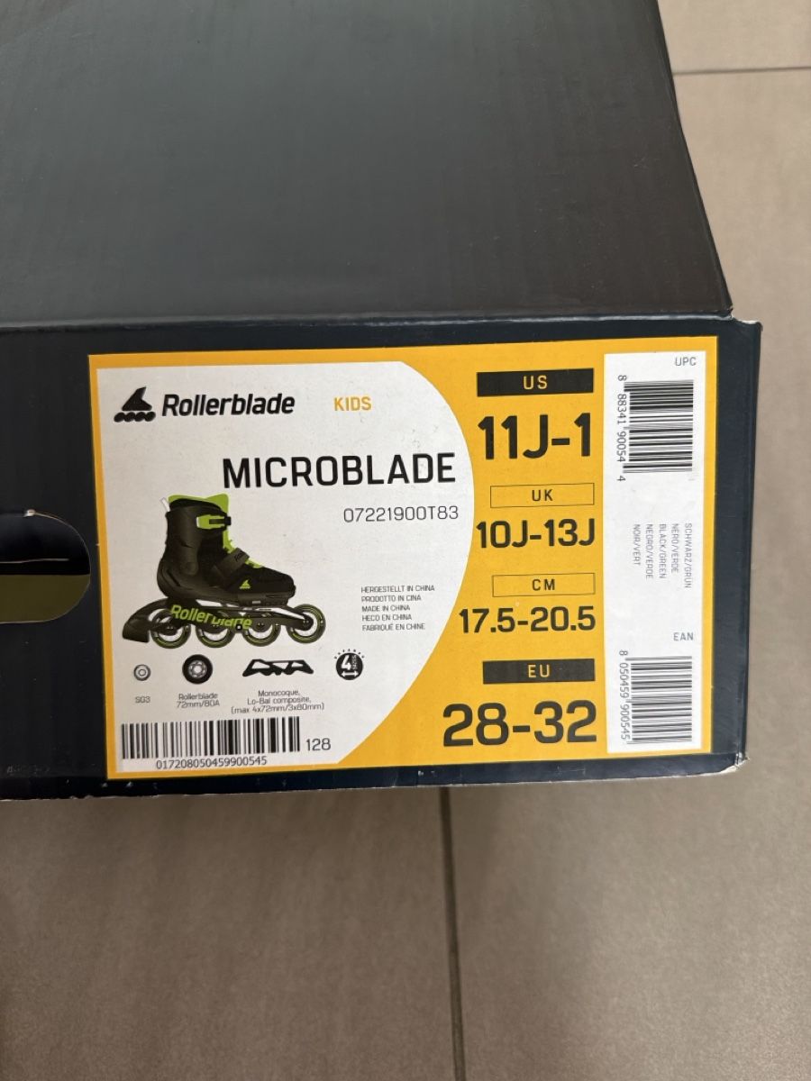 Pattini in linea & Pattini a rotelle: Rollerblade Microblade Kinder Rollschuh Grösse 28-32 neu – Usato da Niederglatt ZH venduto da Maple12345 1