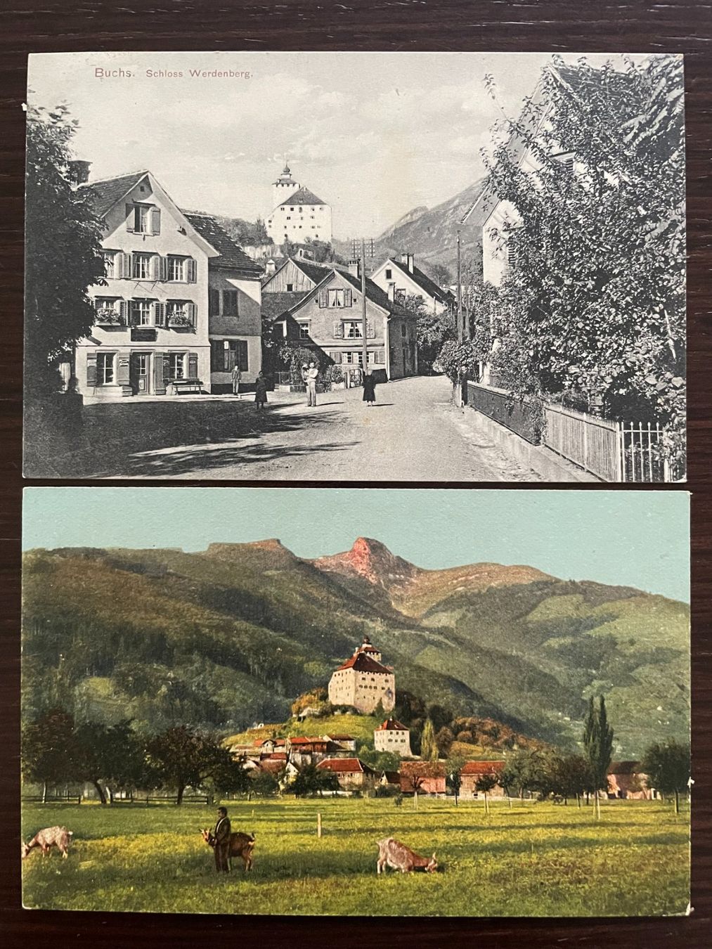 Cartoline postali: BUCHS - WERDENBERG SG mit dem Schloss, 7 Ansichtskarten – Usato da Wald ZH venduto da TLILEF 5