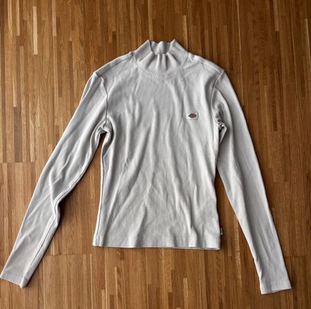 Dickies Rib Longsleeve mit Stehkragen – Beige – Gr. XS