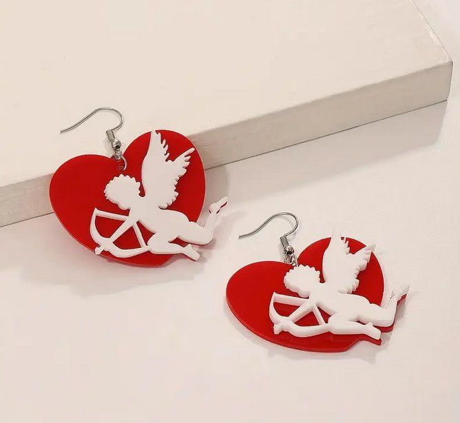 Oktoberfest Ohrringe Damen - Herz Brezel Design In Hellblau Für Trachtenoutfits