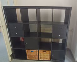 Kallax Regal 4x4 schwarzbraun