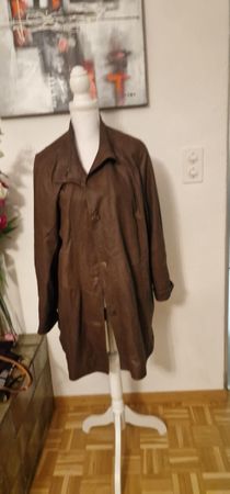 Peter Hahn Vintage Leder Mantel/Jacke Gr. 44 Ziegen Nappa Le