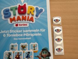 Migros Story Mania Sticker neu 4 Kleber Tonies Sammelaktion