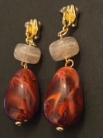 Boucles d'oreilles pendantes, perles, Neuves
