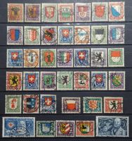Kanton Wappen Spitzen komplette Ausgaben gestempelt 550 Fr