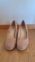 Schuhe Graceland rosa & Absatz pastell-gestreift, Grösse 42