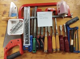 Werkzeug-Set Metallbohrer Stechbeitel Raspel diverse Werkzeu