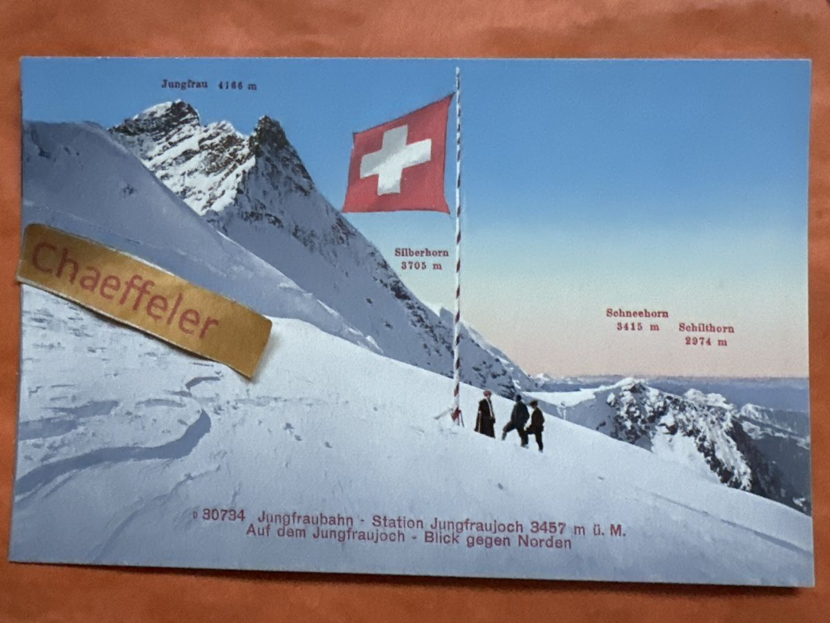 Ansichtskarten: Alte Ansichtskarte Jungfraubahn - Station Jungfraujoch – Gebraucht aus Zürich von Chaeffeler