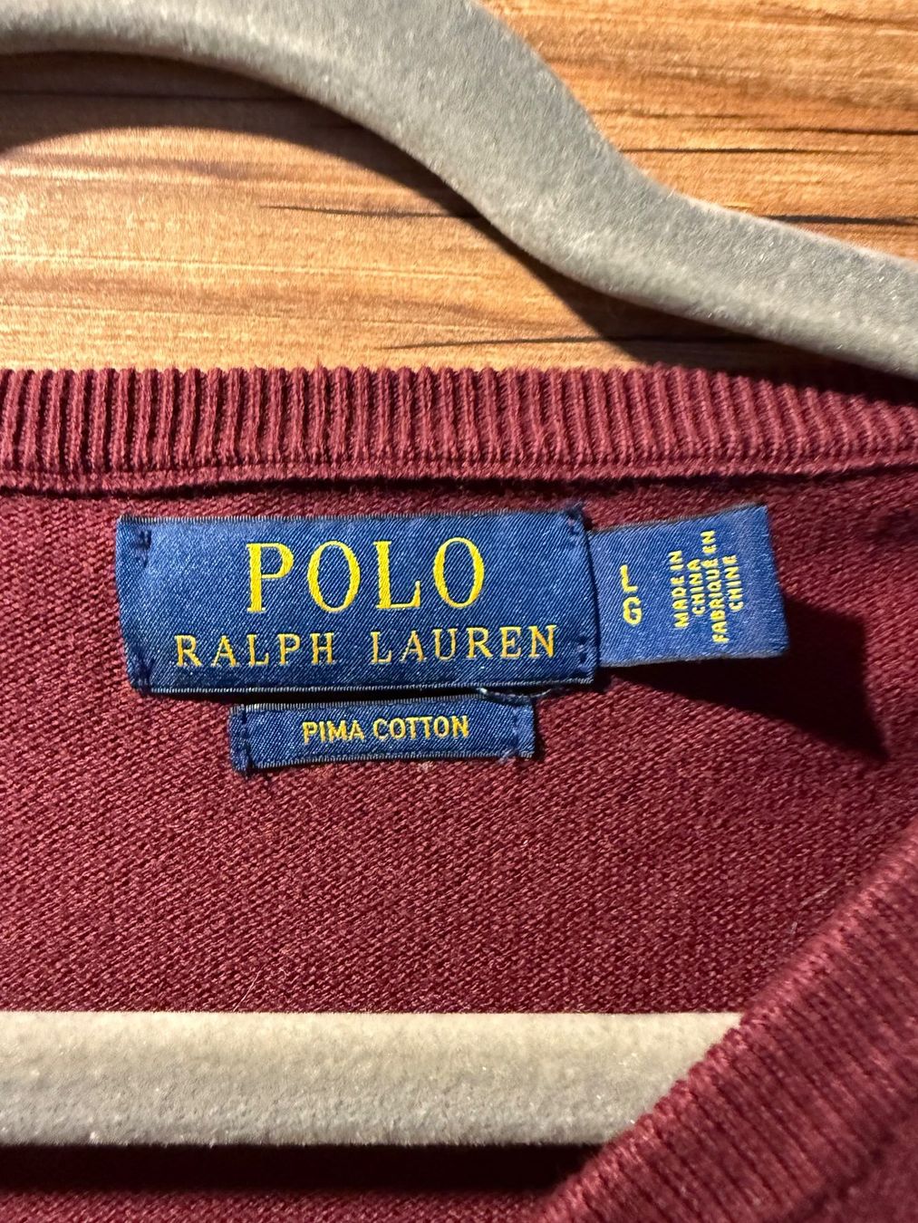 Ralph Lauren Maglioni & Felpe: Ralph Lauren Pullover, Burgundy, Pima Baumwolle, Gr. L – Usato da bioggio venduto da lenny023 3
