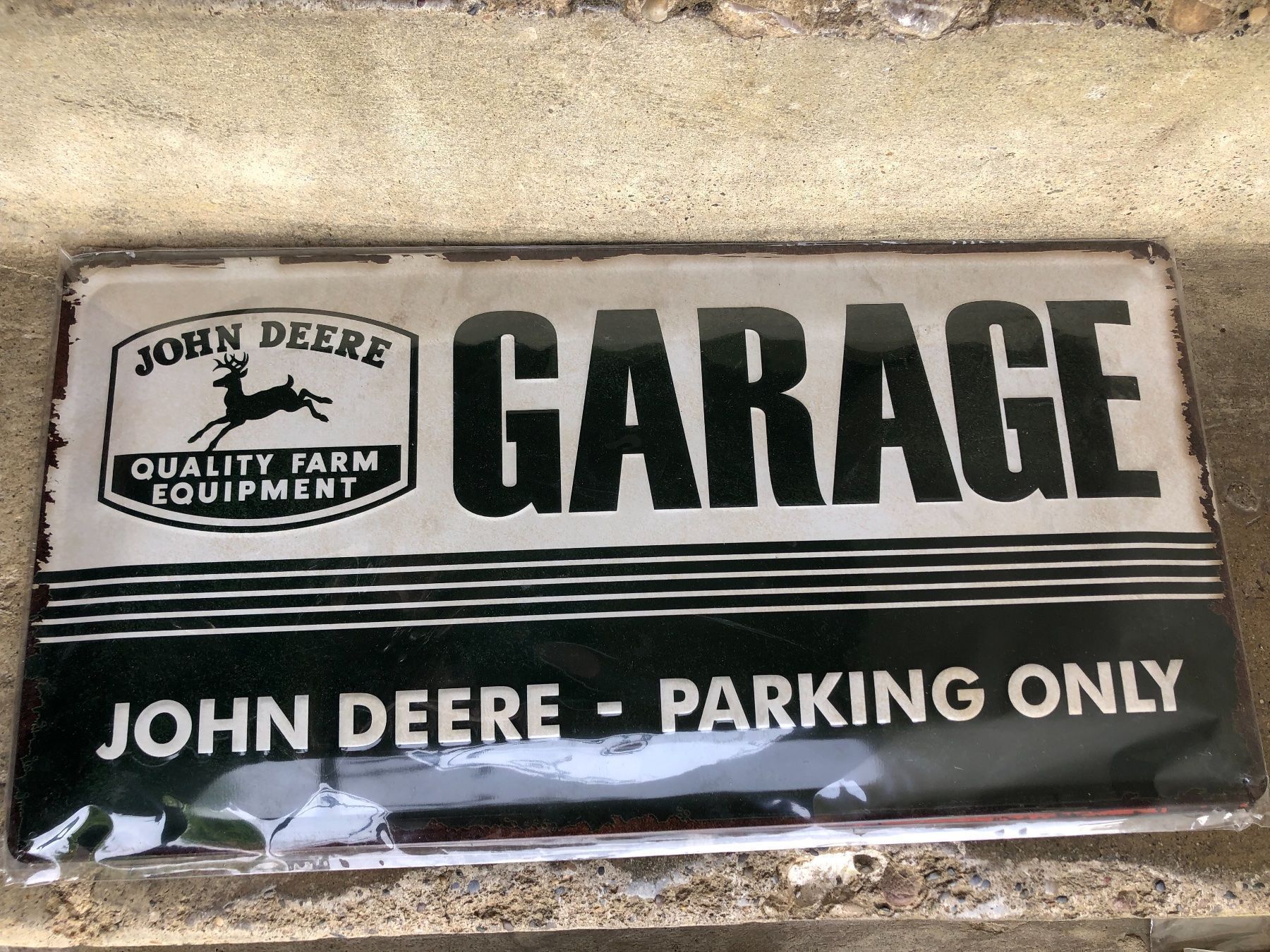 Insegne: John deere Garage traktor diesel schlepper – Nuovo e nell'imballaggio originale da Reinach AG venduto da rares75