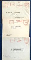 1938 - 1957  / Niederland 3  Briefe mit Machinenstempel
