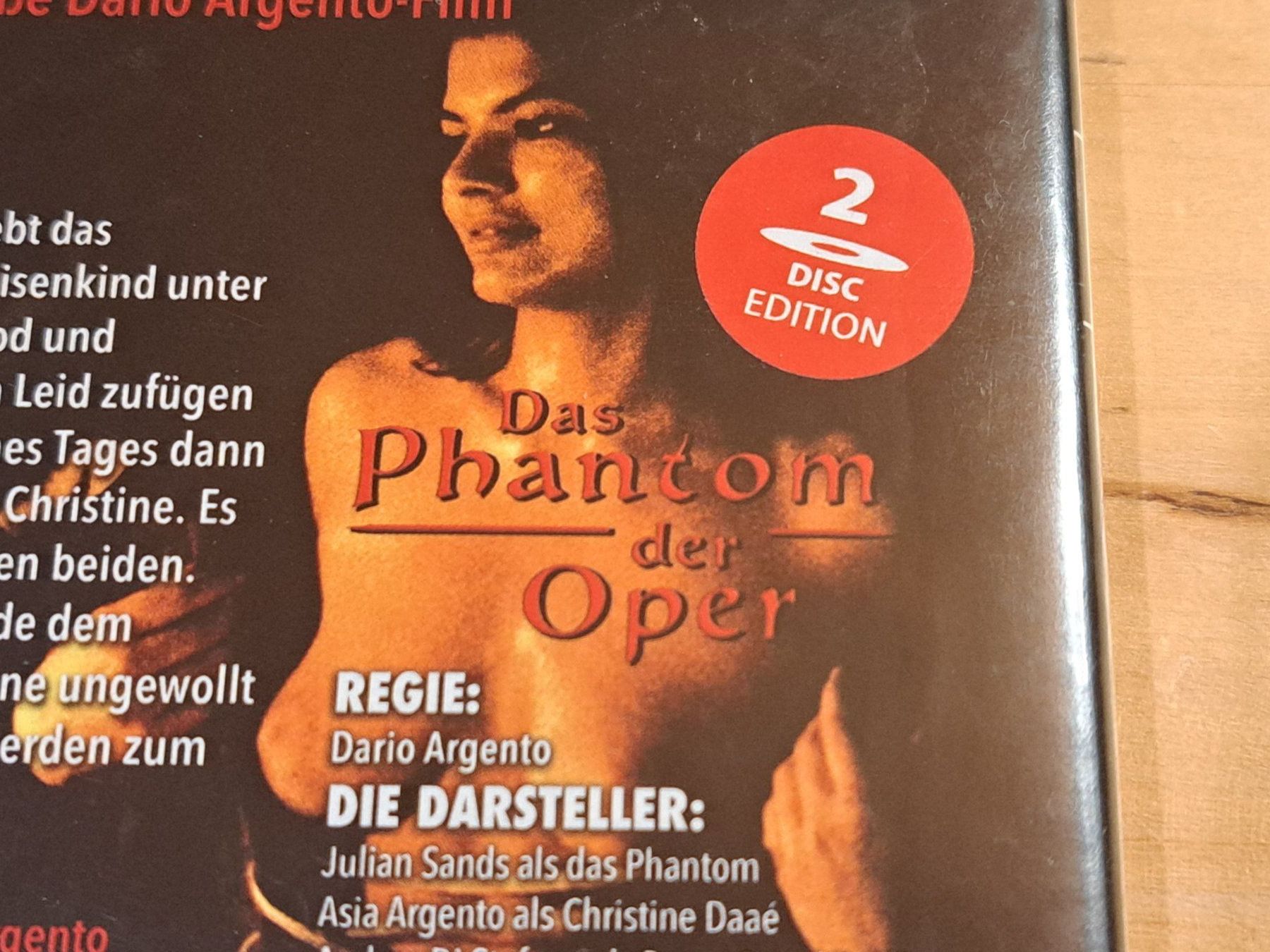Tutti i DVDs: Blu-ray Das Phantom der Oper von Dario Argento 1998 – Nuovo (secondo la descrizione) da Unterseen venduto da Kanica 3