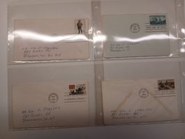 Briefmarken Ersttagsbriefe USA 1964, Sammlung, Top!