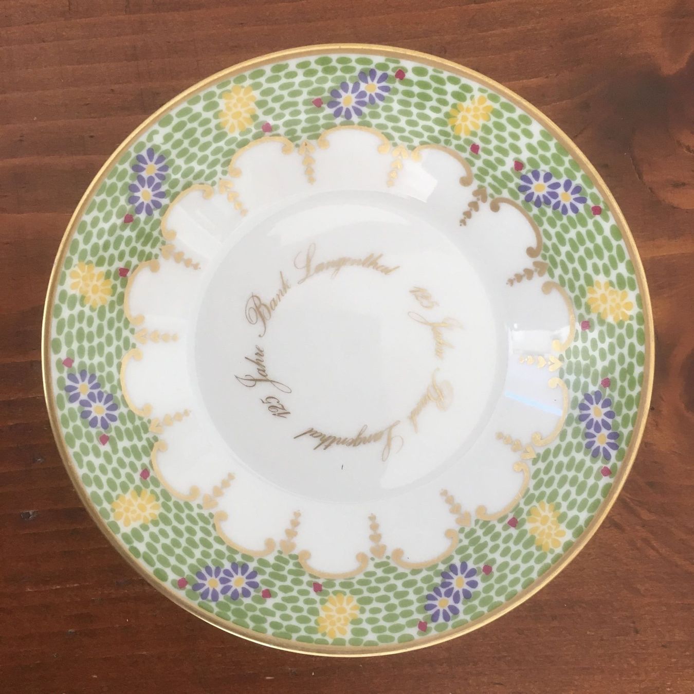 Teller: LANGENTHAL TELLER UNTERTASSE 125 JAHRE BANK LANGENTHAL – Gebraucht aus Subingen von ArtBead 2