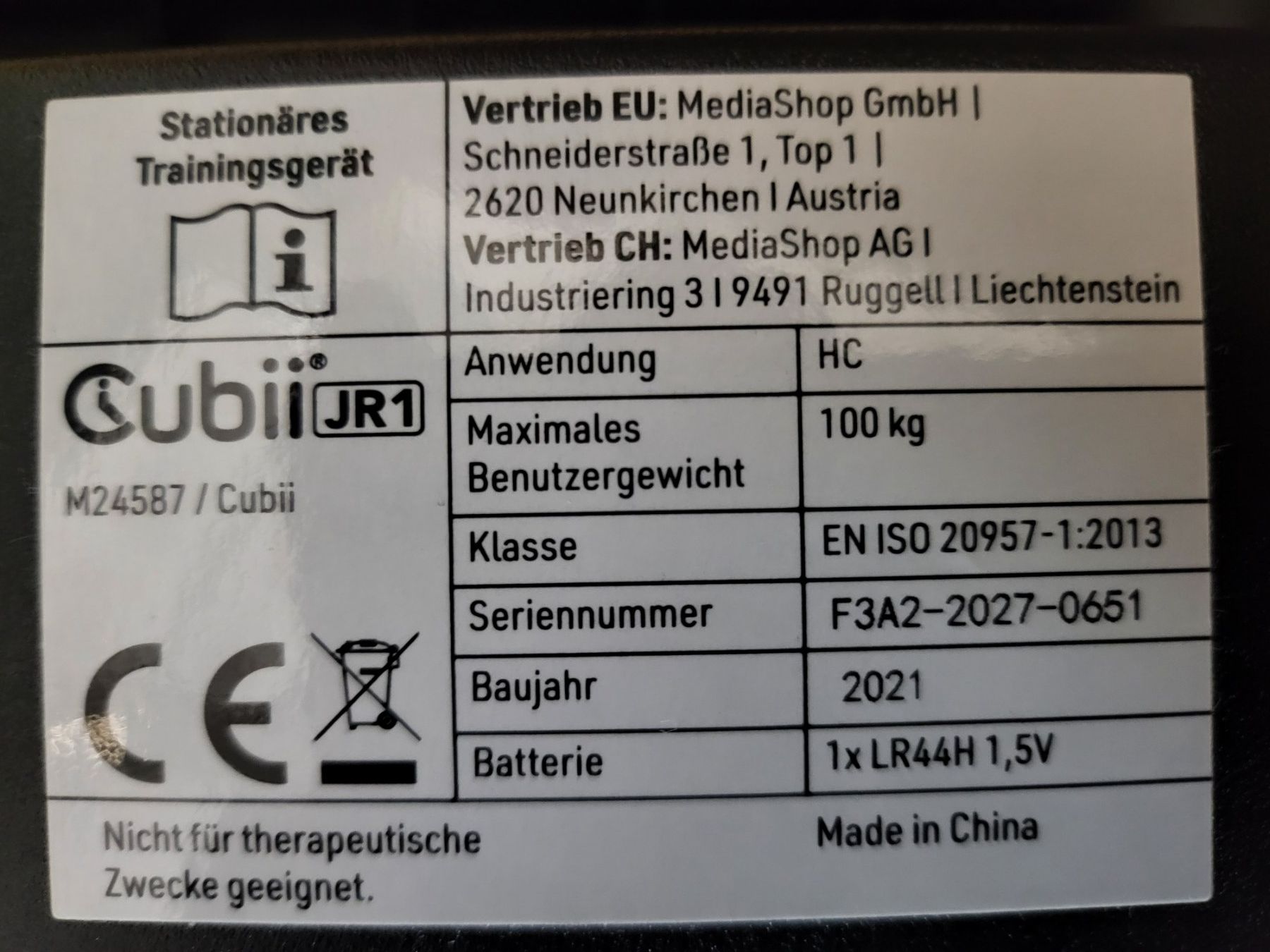 Attrezzature mediche: Qualitäts- Beinvelo / -Sitzvelo / Ellipsentraining – Usato da Horgen venduto da 2CH70 4