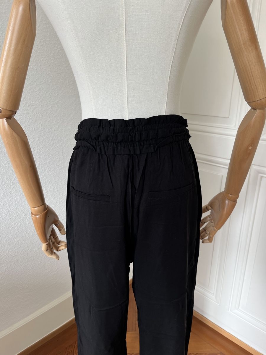 Zara Pantaloni: Elegant Black Summer Trousers - Size M – Usato da Mies venduto da Nib2011 6