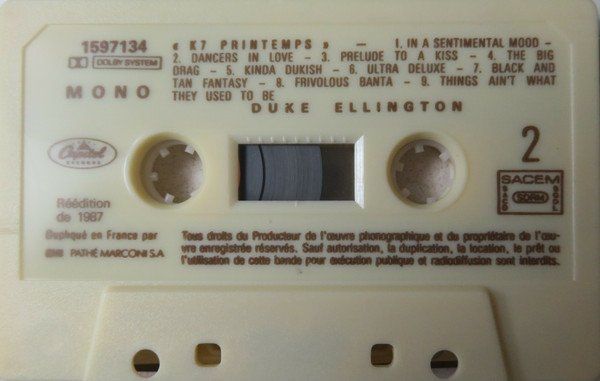 Kompaktkassetten: CASSETTE DUKE ELLINGTON - JAZZ – Gebraucht aus PORRENTRTUY von RABAIS_SPORT 3