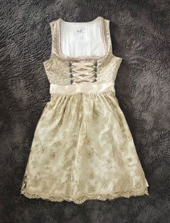 schönes Marjo Dirndl Gr. 40 gold / beige - neuwertig