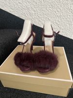 Michael Kors Sandals - Furry Plum Heels - Like New