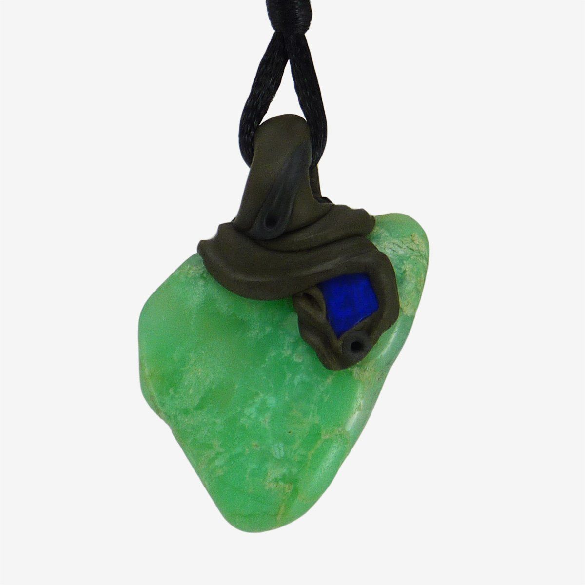 Minerali & Pietre curative: Chrysopras Steinanhänger mit Lapislazuli – Nuovo e nell'imballaggio originale da Meilen venduto da BYRD-Design