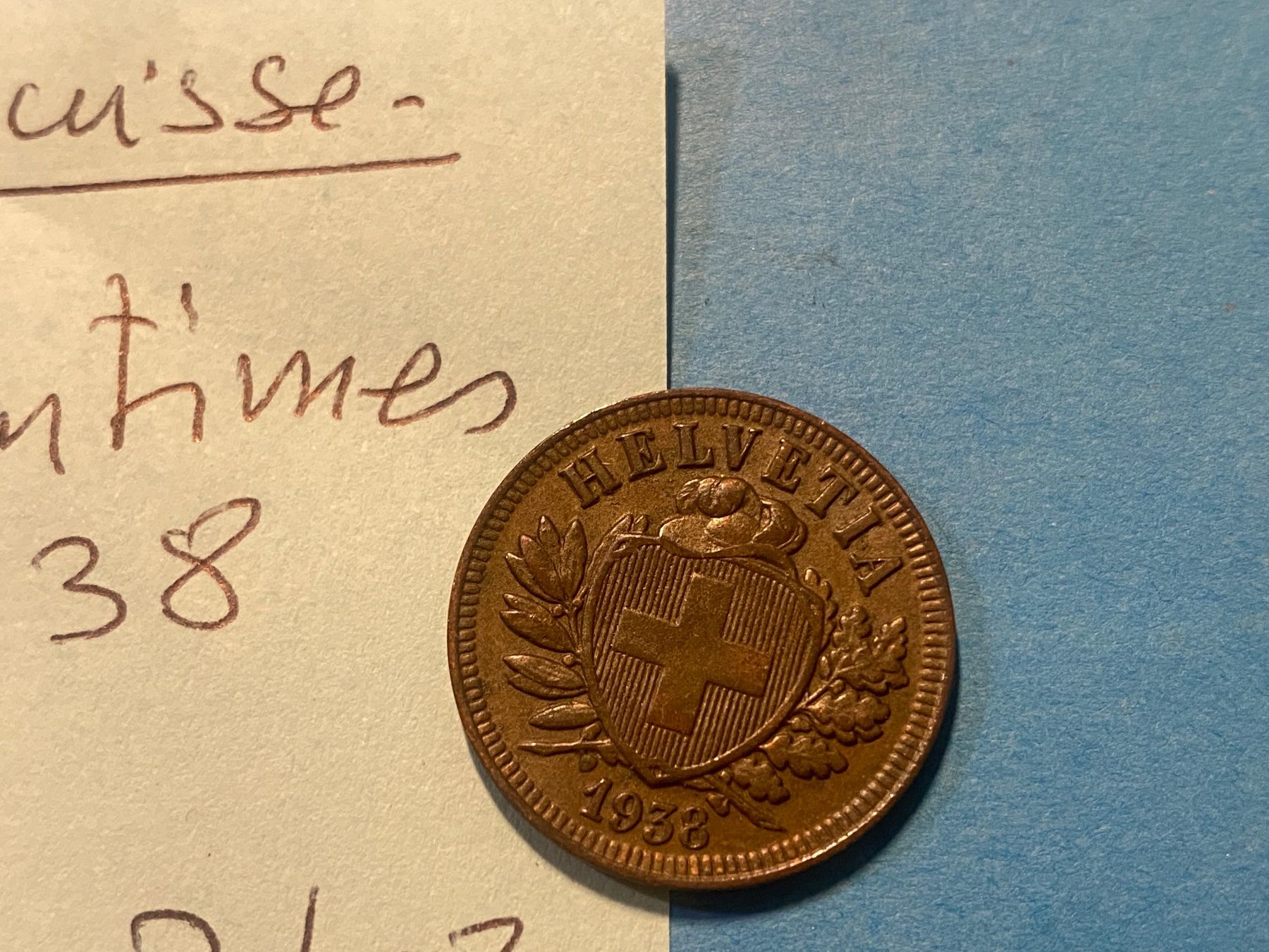 Tutti le monete: SUISSE : 2 CENTIMES 1938 – Usato da genève venduto da GEnumist 1