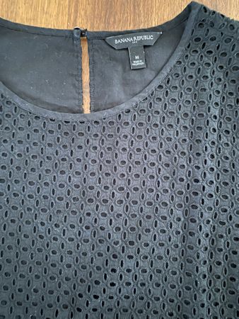 BANANA REPUBLIC Blouse/Oberteil- Gr.M –100% Cotton-schwarz